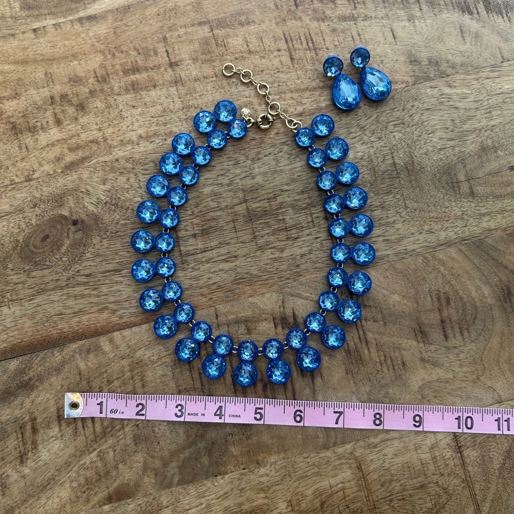 J. Crew Vibrant Blue Necklace and Earring Set - Picture 2 of 4